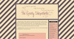 Desktop Screenshot of geekyshopaholic.com